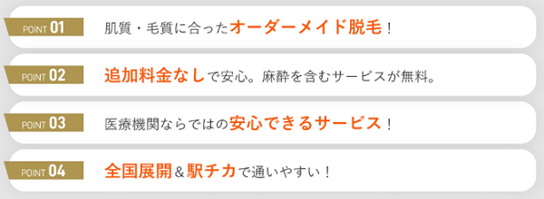 レジーナクリニックが選ばれる4つのポイント
