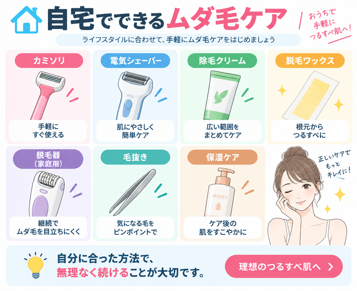 自宅で始めるムダ毛ケア
