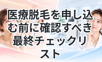 医療脱毛を申し込む前に確認すべき最終チェックリスト