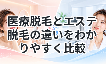 医療脱毛とエステ脱毛の違いをわかりやすく比較