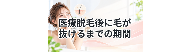 医療脱毛後に毛が抜けるまでの期間