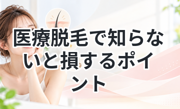 医療脱毛で知らないと損するポイント
