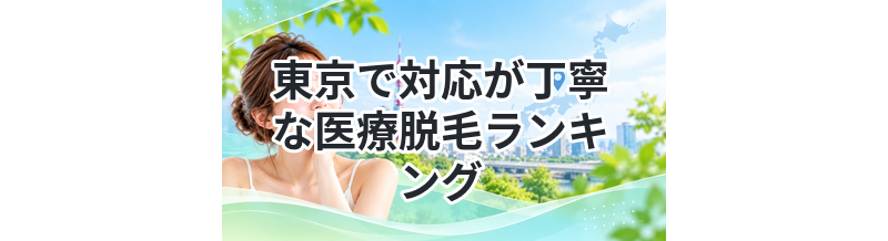 東京で対応が丁寧な医療脱毛ランキング